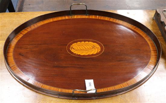 An inlaid tray W.78cm